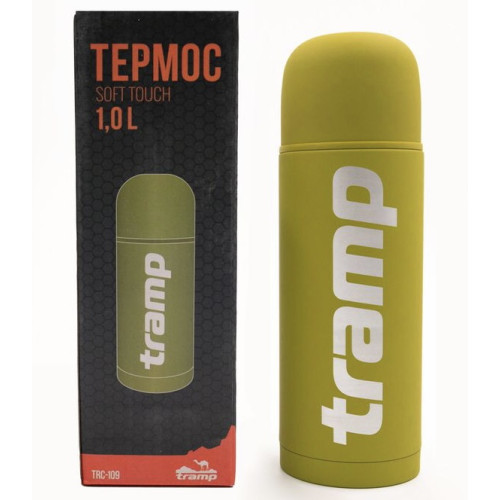 Термос Tramp Soft Touch 1.0 л оливковый