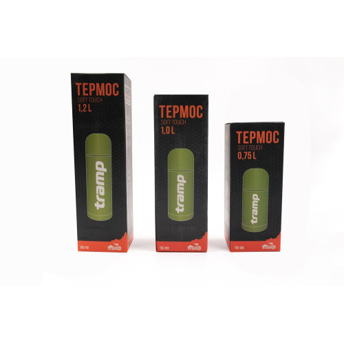 Термос Tramp Soft Touch 1.0 л оливковый