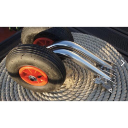 Транцевые колеса стандартные перекидные для пайольных лодок от 3.50 с верхними брызговиками