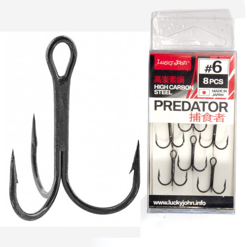 Крючки-тройники Lucky John PREDATOR сер. LJH236 разм.010 8 шт.