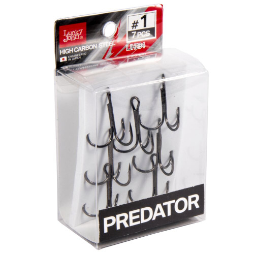 Крючки-тройники Lucky John PREDATOR сер. LJH234 разм.002 7 шт.