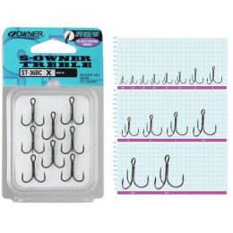 Тройной крючок OWNER ST-36BC №1 (6шт)