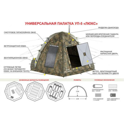 Палатка-шатер Берег УП-5 Люкс