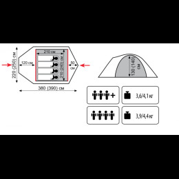 Палатка Универсальная Tramp Lite Camp 3 (V2)