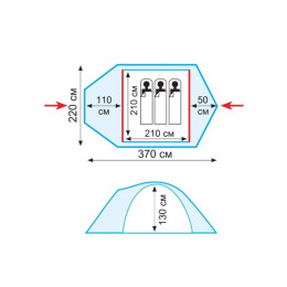 Палатка Универсальная Tramp Stalker 3 ALU (V2)