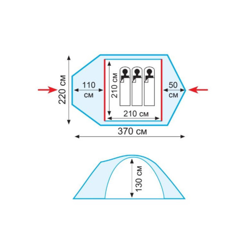 Палатка Универсальная Tramp Stalker 3 ALU (V2)
