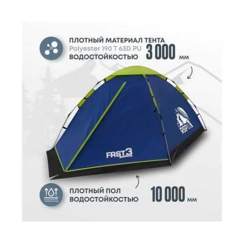 Палатка автоматическая RSP Fast 3 для туризма и кемпинга