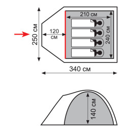 Палатка Универсальная Totem Chinook 4 (V2)