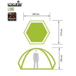 Тент-шатер автомат. Norfin LUND NF летн.