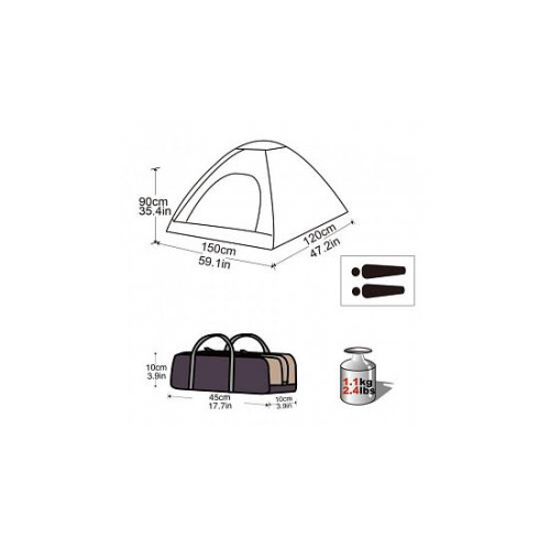 Палатка KingCamp Dome Junior 3034 green
