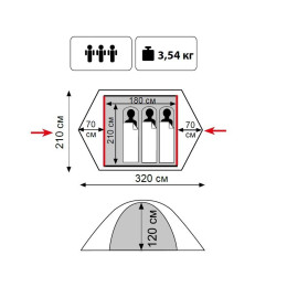 Палатка Универсальная Tramp Lite Tourist 3 Sand (V2)