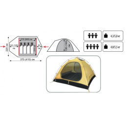 Палатка Универсальная Tramp Lair 4 (V2)