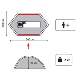 Палатка Универсальная Tramp Lite Hurricane 1 (V2)