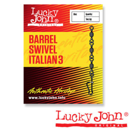 Вертлюги c застеж. Lucky John BARREL3 AND ITALIAN 010 10шт.
