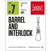 Вертлюги c застеж. LJ Pro Series BARREL AND INTERLOCK Black 014 10шт.
