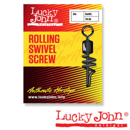 Вертлюги c застеж. Lucky John ROLLING AND SCREW 008 10шт.