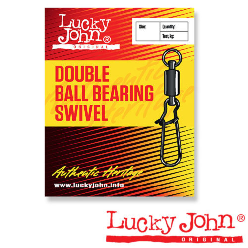 Вертлюги c застеж. и подш. Lucky John DOUBLE BALL BEARING SWIVEL 004 3шт.