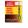 Вертлюги c застеж. Lucky John BARREL SWIVEL Norway 006 10шт.