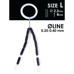 Стопоры резин. Salmo RUBBER CYLINDER STOPS р.002M 10шт.