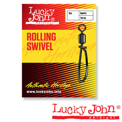 Вертлюги c застеж. Lucky John ROLLING AND CONVENIENT 006 10шт.