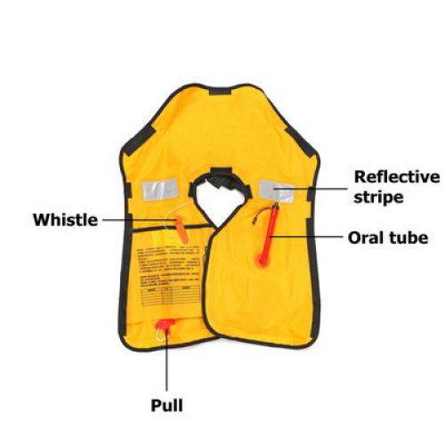 Самонадувающийся спасательный жилет Life Jacket (чёрный)
