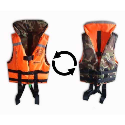 Жилет спасательный двусторонний взрослый до 100 кг