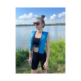 Жилет автоматический спасательный LifeJacket голубой
