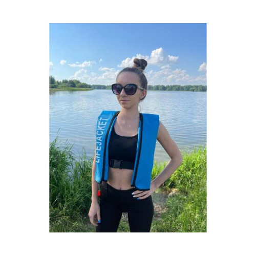 Жилет автоматический спасательный LifeJacket голубой