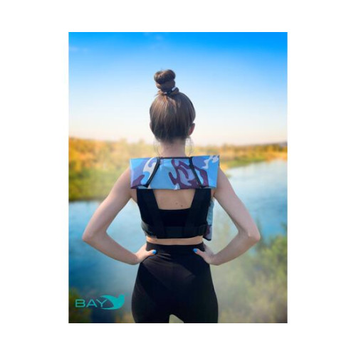 Жилет автоматический спасательный LifeJacket камуфляж голубой