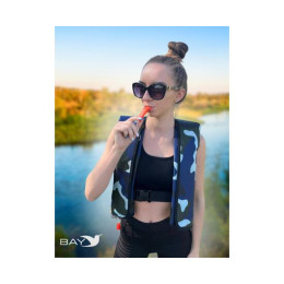 Жилет автоматический спасательный LifeJacket камуфляж синий