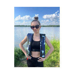 Жилет автоматический спасательный LifeJacket камуфляж синий