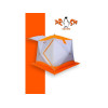 Всесезонная палатка Призма Шелтерс (2-сл) 185*185 (бело-оранжевый)