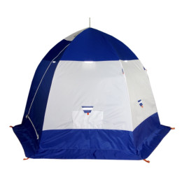 Зимняя палатка "Пингвин Зонт 3" Люкс (1-сл.) бело-синий