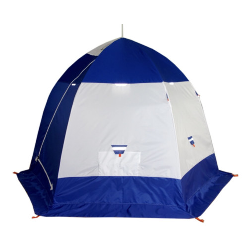 Зимняя палатка "Пингвин Зонт 3" Люкс (1-сл.) бело-синий