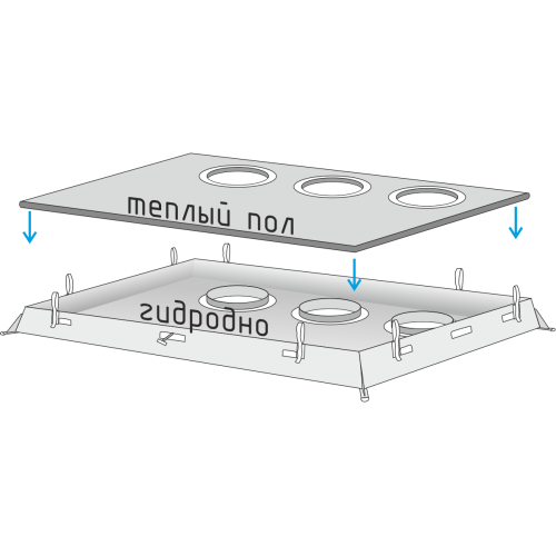 Дно гидро-термоизоляционное Лотос Куб 3 (210х210) с фланцами