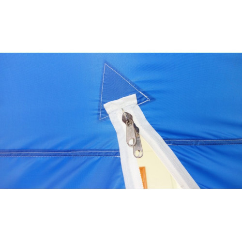 Зимняя палатка "Пингвин Зонт 1 четырехлучевая" Люкс (1-сл.) бело-синий