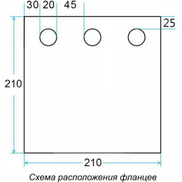 Дно гидро-термоизоляционное Лотос Куб 3 (210х210) с фланцами