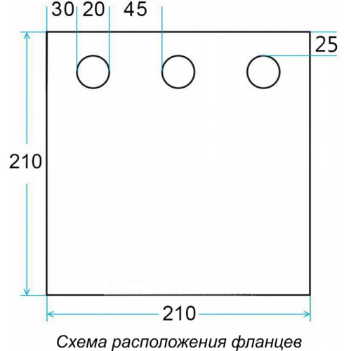 Дно гидро-термоизоляционное Лотос Куб 3 (210х210) с фланцами