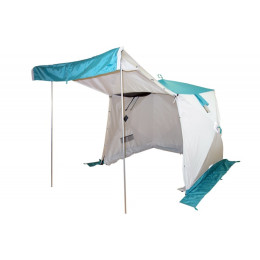 Всесезонная палатка Призма Шелтерс Премиум (1-сл) 215*215 (бело-зелёный)