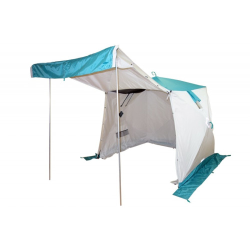 Всесезонная палатка Призма Шелтерс Премиум (1-сл) 215*215 (бело-зелёный)