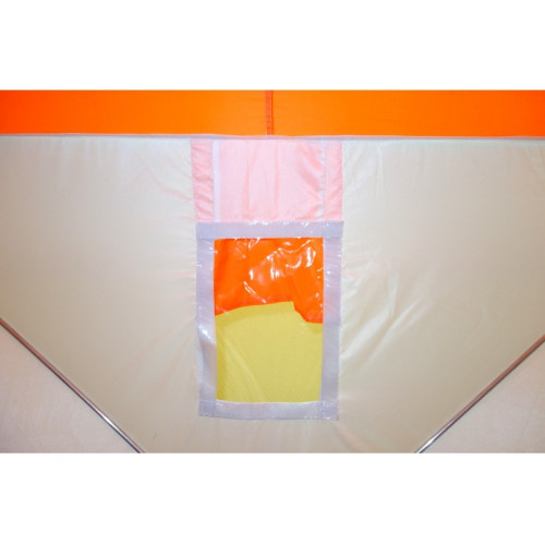 Зимняя палатка Призма (1-сл) Композит 185*185 (бело-оранжевый)