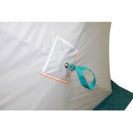 Всесезонная палатка Призма Шелтерс Премиум (1-сл) 215*215 (бело-зелёный)