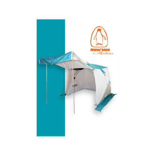 Всесезонная палатка Призма Шелтерс Премиум (1-сл) 215*215 (бело-зелёный)