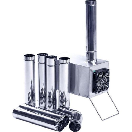 Теплообменник для Палатки “Вектор-BY” 355x170x240 (нерж.сталь) с вентилятором в сумке