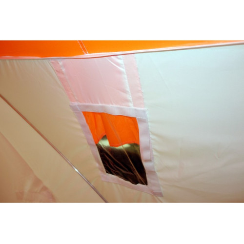 Зимняя палатка Призма (1-сл) Композит 185*185 (бело-оранжевый)