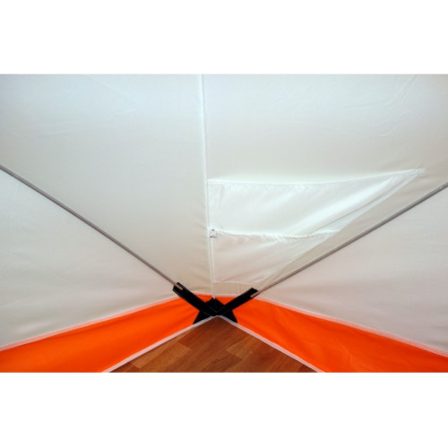 Зимняя палатка Призма (1-сл) Композит 185*185 (бело-оранжевый)