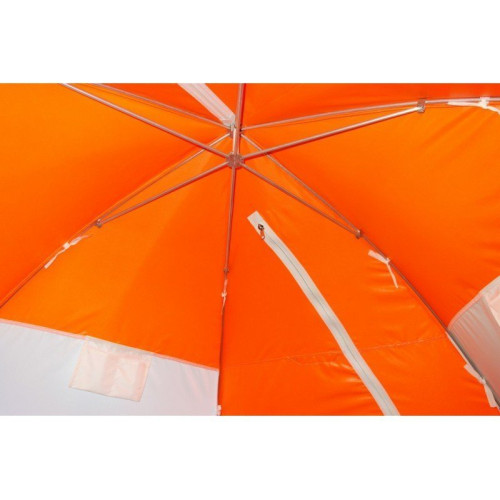 Зимняя палатка "Пингвин Зонт 3 с дышащим верхом" Люкс (1-сл.) бело-оранжевый