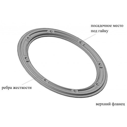 Фланец для отверстия под лунку «Лотос 200» с бортиком (комплект 3 шт.)