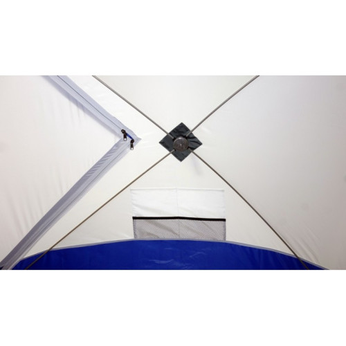 Всесезонная палатка Призма Шелтерс Big Twin (1-сл) 430*215 (бело-синий)