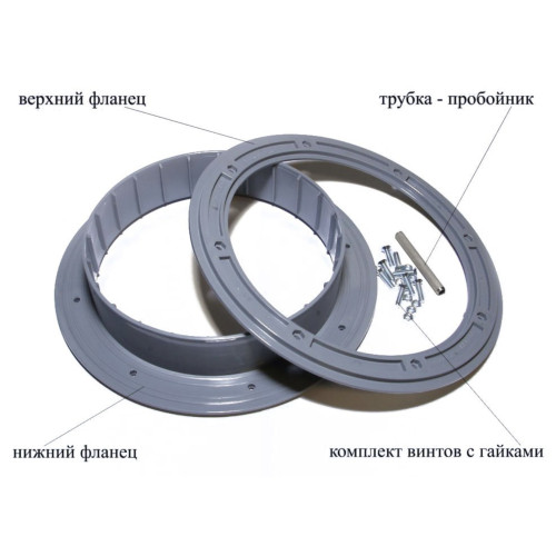 Фланец для отверстия под лунку «Лотос 200» с бортиком (комплект 3 шт.)